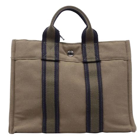 vintage Hermes canvas tote